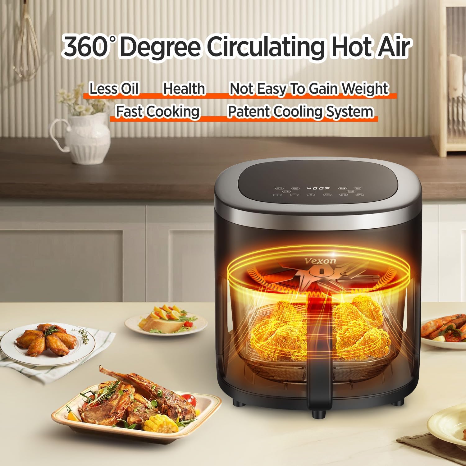 Vexon Vexon Glass Air Fryer - Premium Website